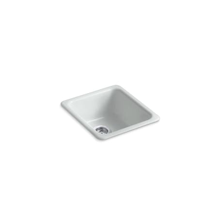 Kohler Kitchen Sink, Undermount Mount, 0 Hole, Ice Gray 6584-95